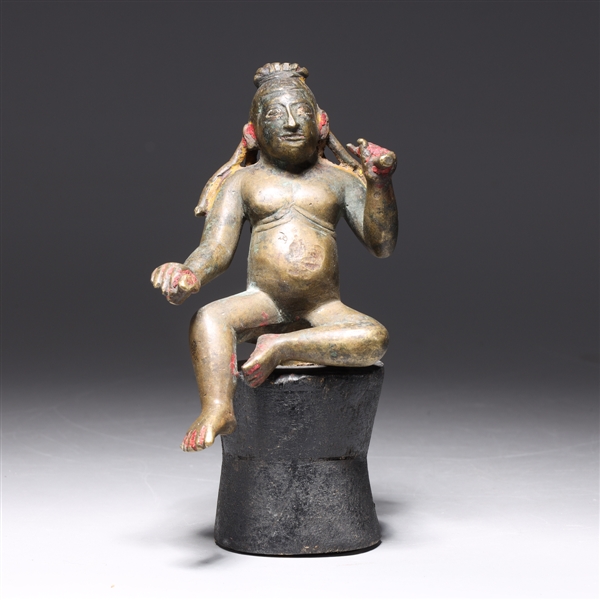 Antique Indian bronze statue with