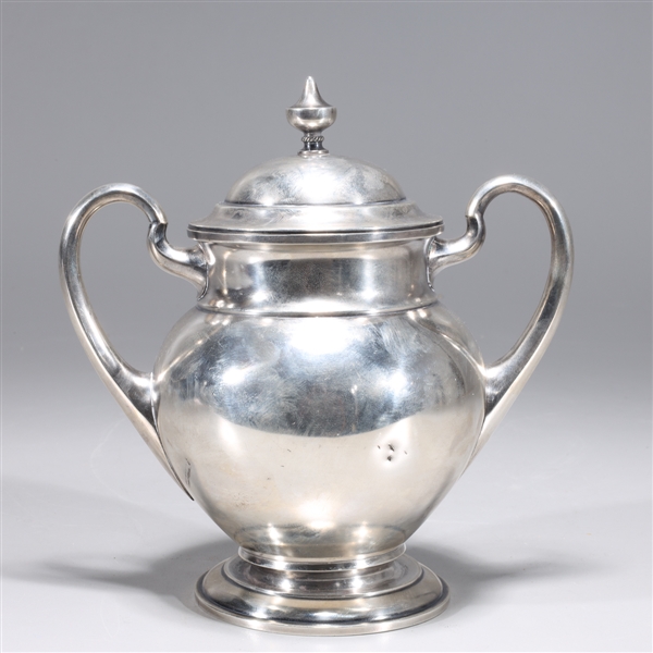 Russian silver covered sugar bowl, with