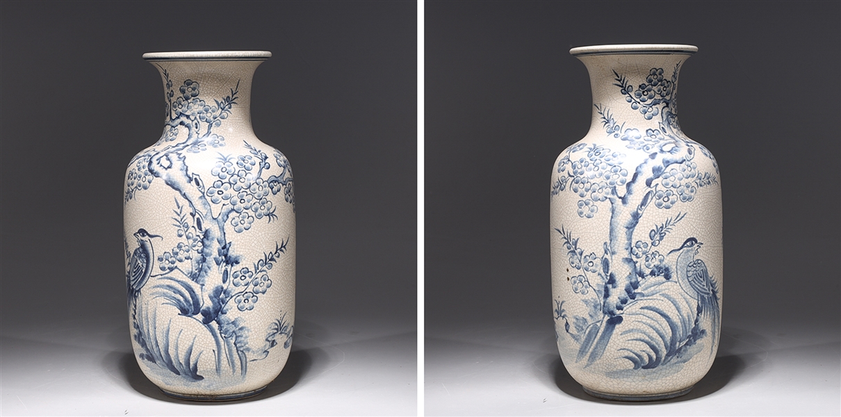 Pair of blue and white porcelain