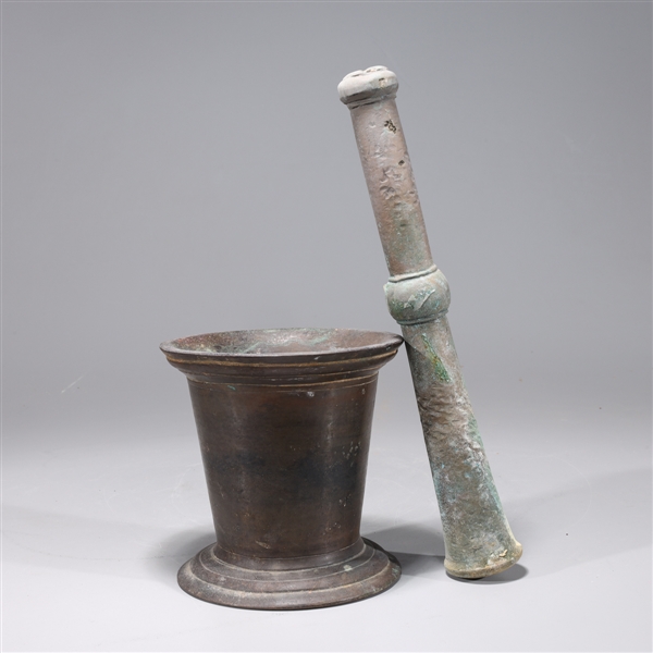 Indian Bronze Mortar and Pestle used