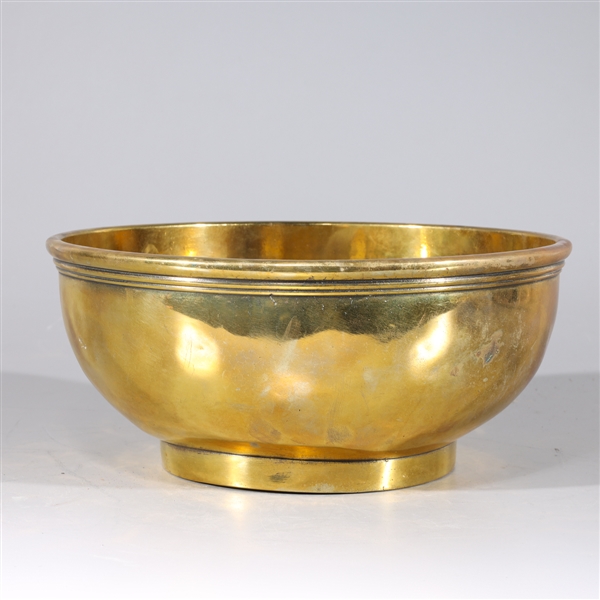 Antique Indian gilt metal bowl