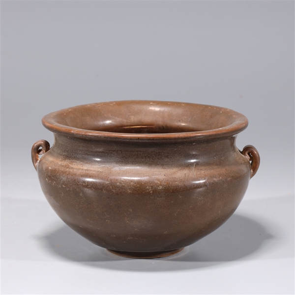 Chinese brown glazed ceramic vessel