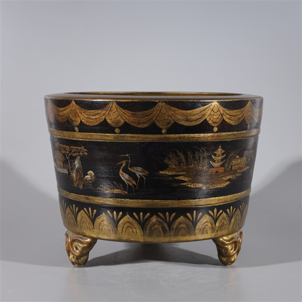 Chinese gilt lacquer imitating