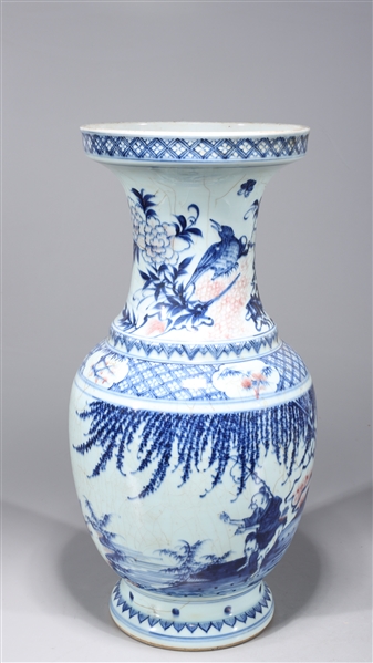 Chinese blue, white, and red porcelain