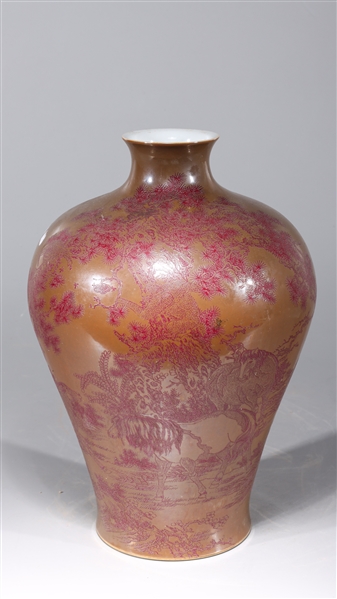 Chinese red and brown glazed Meiping 2ac620