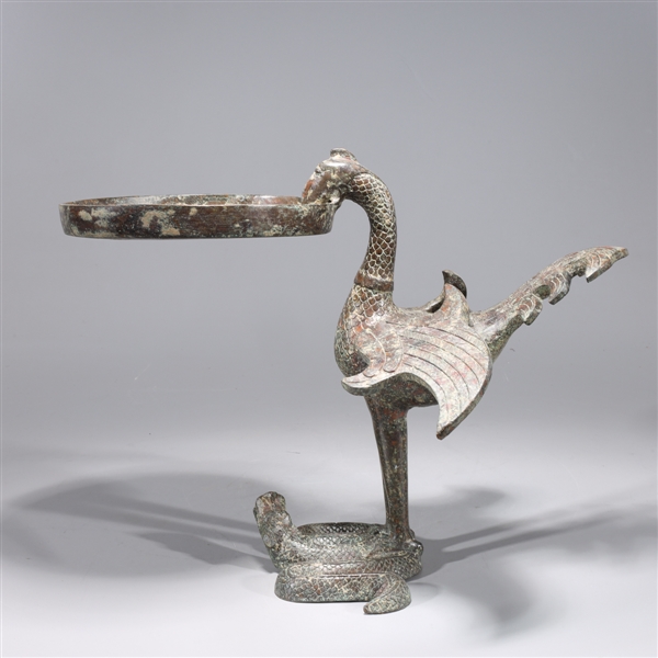 Chinese archaistic bird form censer