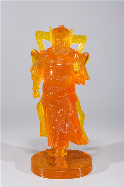 Chinese amber colored resin statue 2ac669
