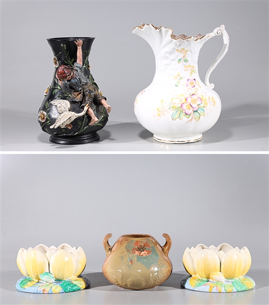 Group of five European ceramics