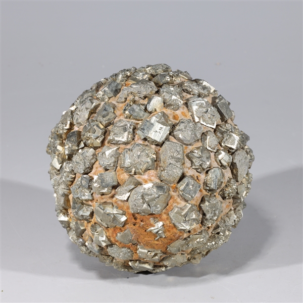 Earthen sphere with numerous pyrite 2ac6a4