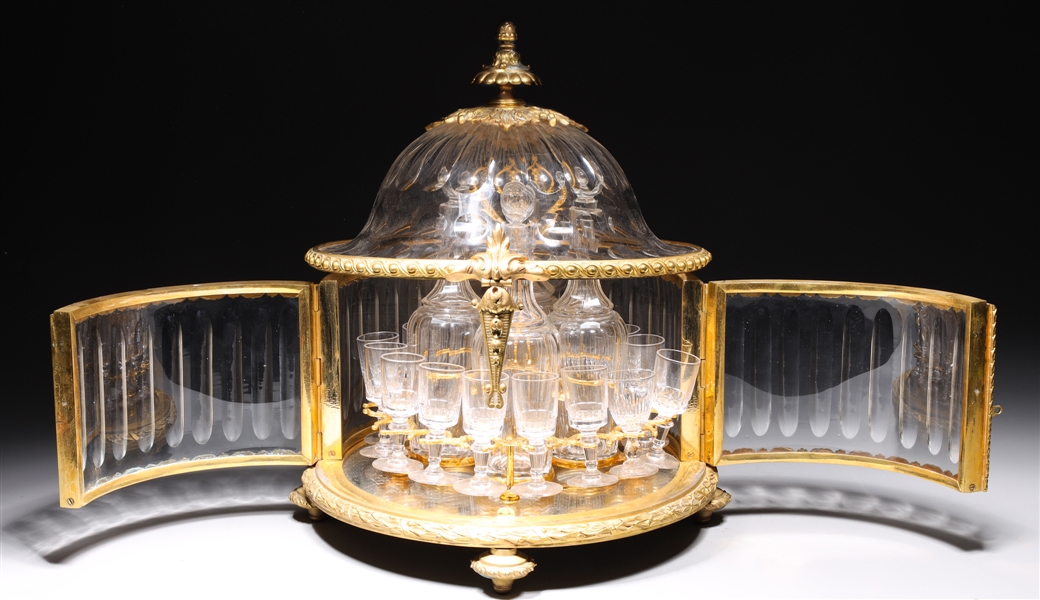 Elaborate gilt and glass liqueur