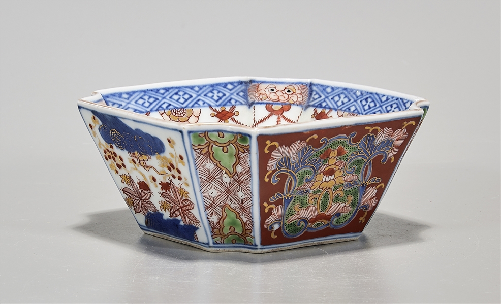 Antique Japanese Imari bowl; gilt,