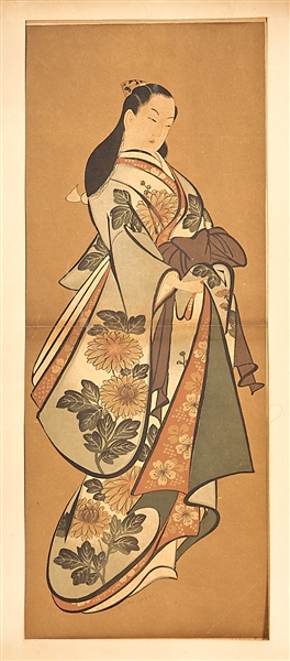 Two Japanese woodblock prints, including