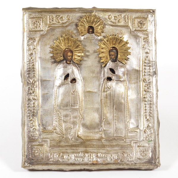 RUSSIAN ICON OF TWO SAINTS AND 2af0e2