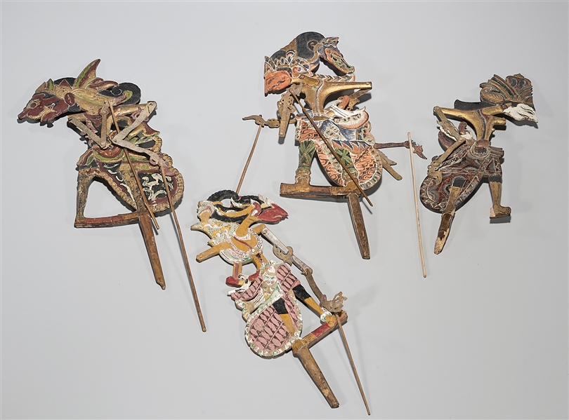 Four Southeast Asian wood puppets  2af0dc