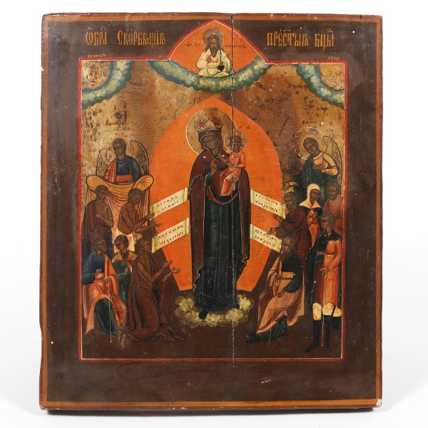 RUSSIAN ICON OF MADONNA IN MAJESTY 2af0f4