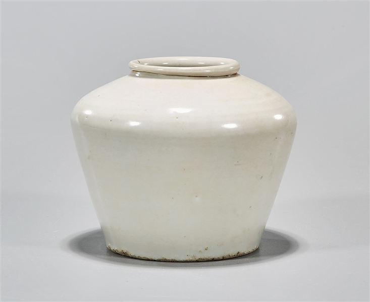 Korean white glazed ceramic jarlet;