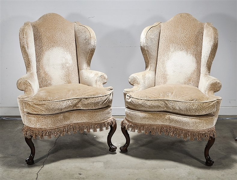 Pair of Queen Anne-style fauteuil