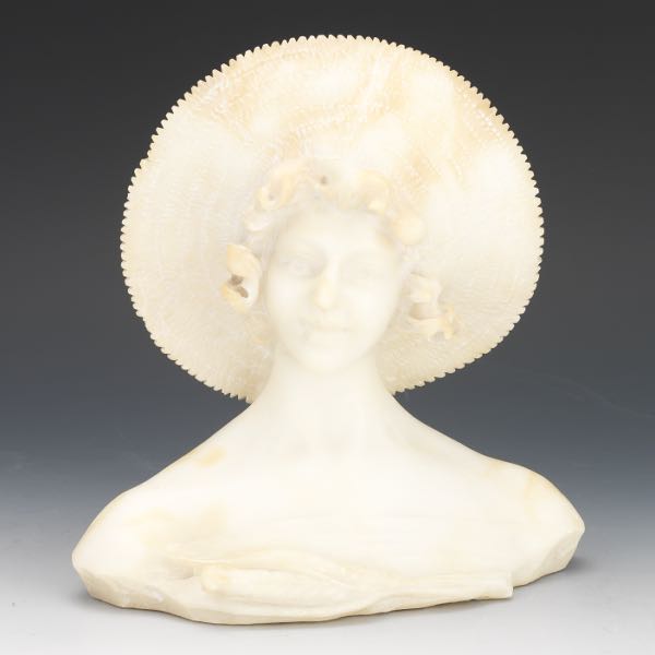 ALABASTER BUST OF A YOUNG MAIDEN 9