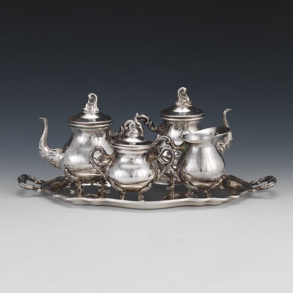 MINIATURE SILVER TEA SET Sterling 2af215