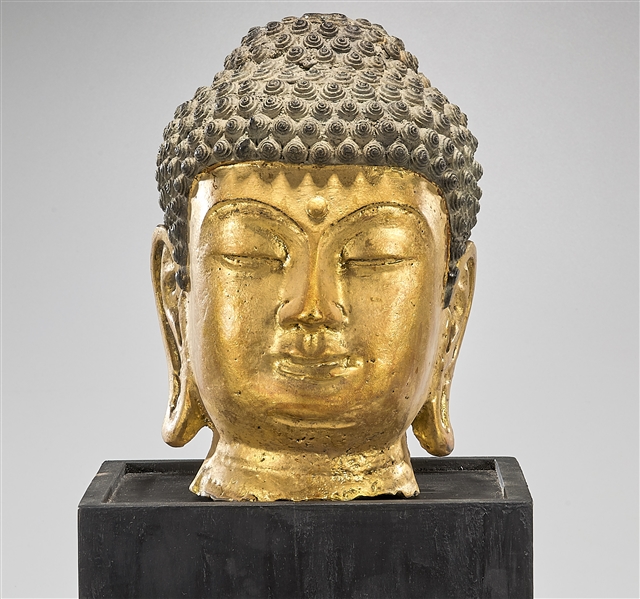 Korean parcel gilt bronze head 2af225