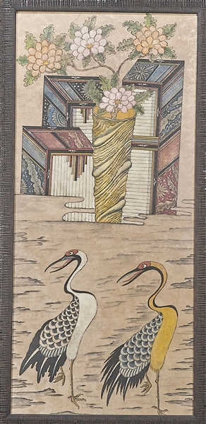 Korean 'minhwa' folk painting on