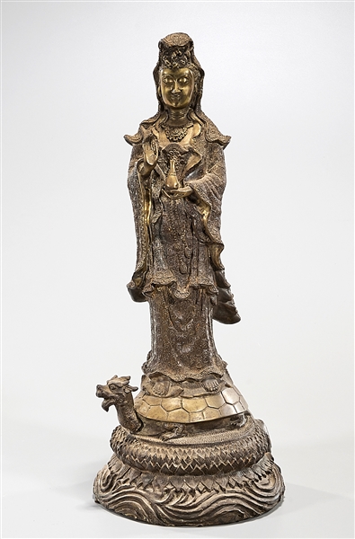 Chinese gilt metal Guanyin standing 2af26e