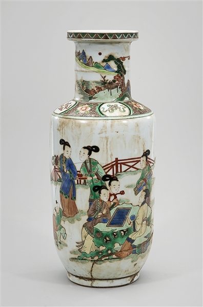 Chinese enameled and painted glazed