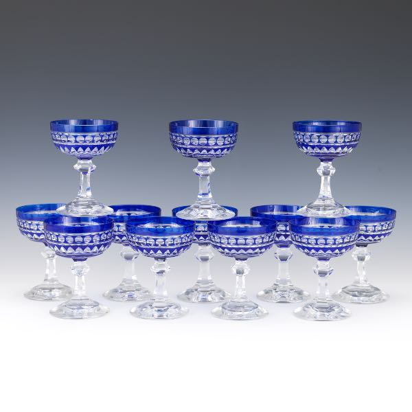 VAL ST LAMBERT CHAMPAGNE COUPES,