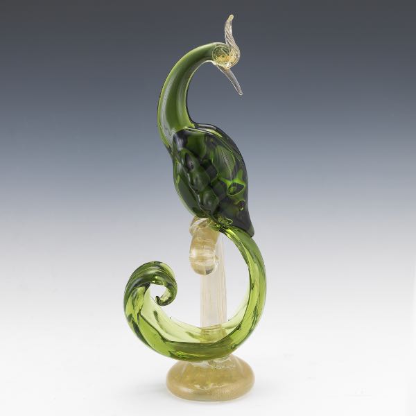 MURANO GLASS PERIDOT COLOR BIRD 2af2c5