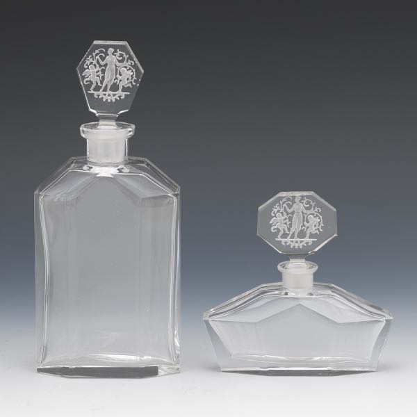 TWO HOFFMAN VANITY GLASS PERFUME 2af2d9