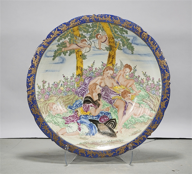 Large Chinese enameled porcelain