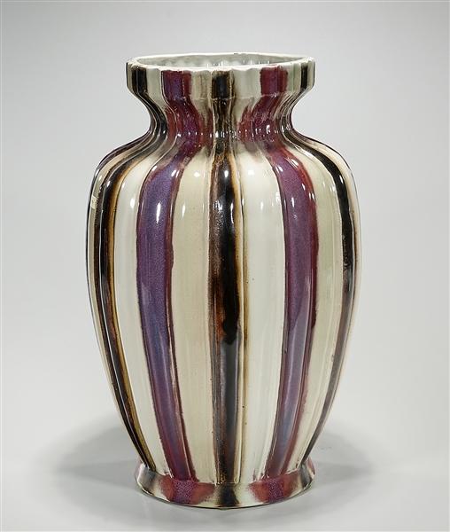 Chinese flambe glazed porcelain vase;