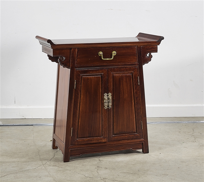 Chinese hard wood cabinet; drawer