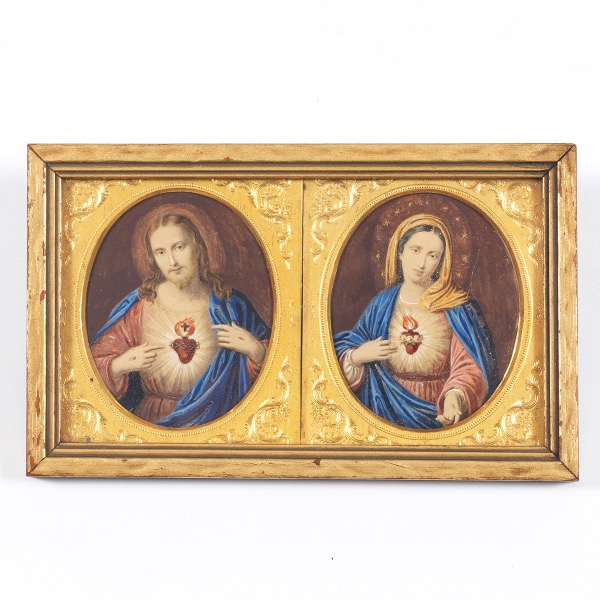 DOUBLE FRAMED MINIATURE PAINTING OF