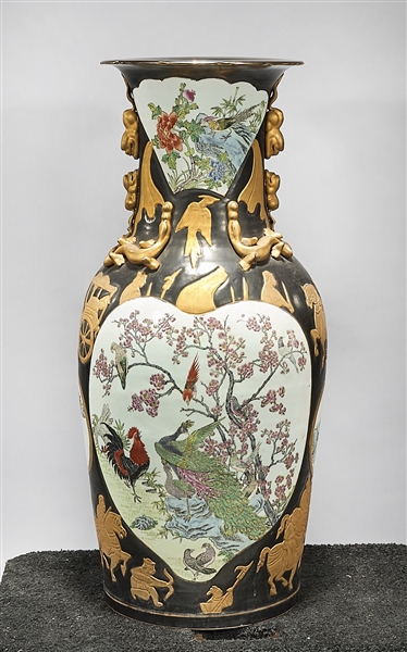 Tall Chinese enameled porcelain