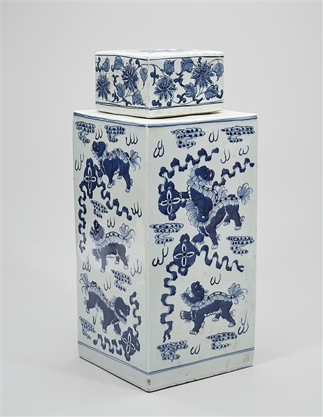 Chinese blue and white porcelain covered