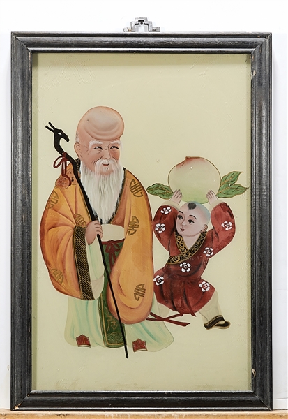 Chinese reverse glass painting