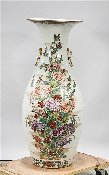 Tall Chinese enameled porcelain