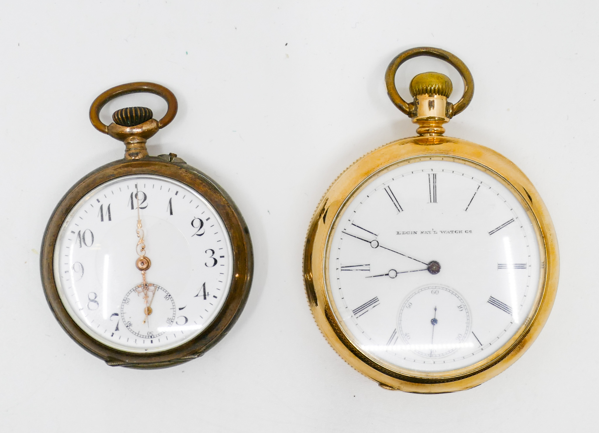 2pc Antique Pocket Watches - Elgin