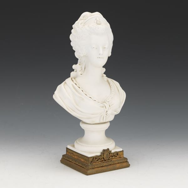 FRENCH BISQUE BUST OF MARIE ANTOINETTE