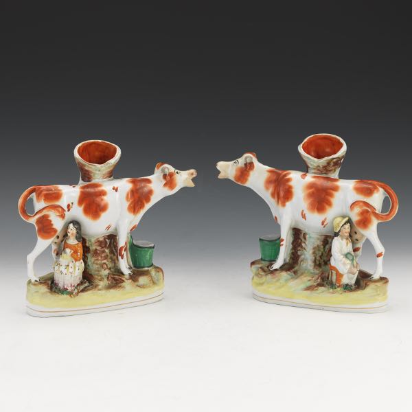 PAIR OF STAFFORDSHIRE FLATBACK 2af4c4