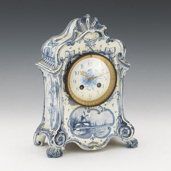 ANSONIA ROYAL BONN DELFT CLOCK 2af4e7