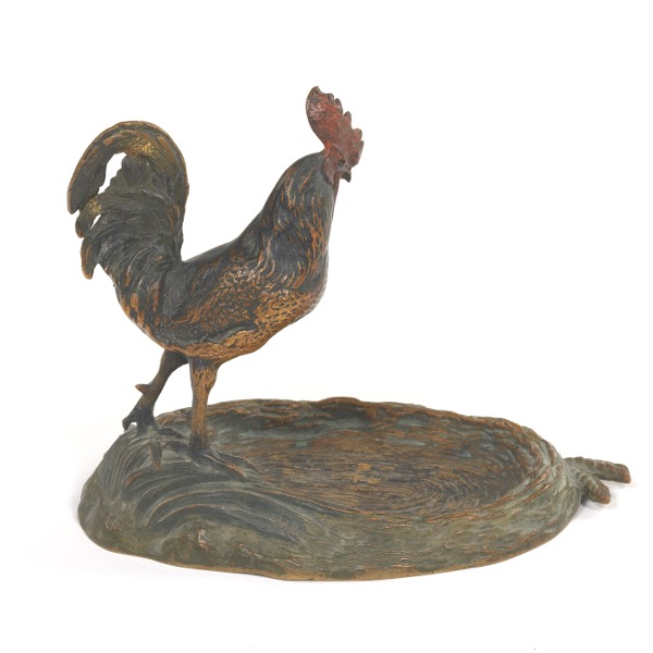 TIFFANY & CO. COLD PAINTED BRONZE COCKEREL
