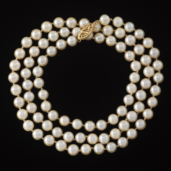 MATINEE 6 MM PEARL NECKLACE WITH 2af556