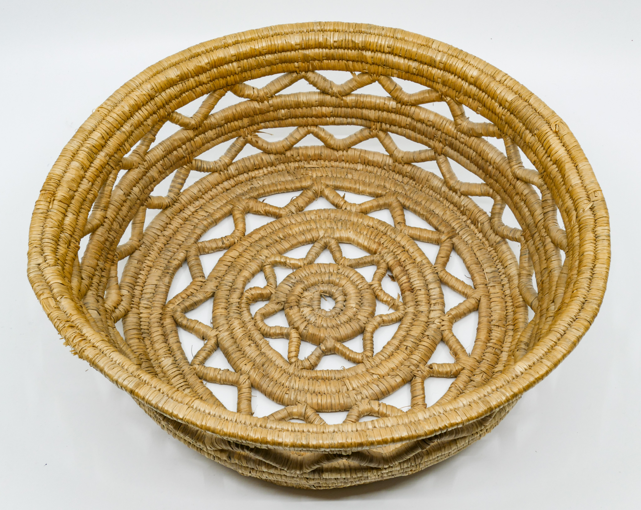 Old Alaskan Open Weave Indian Basket