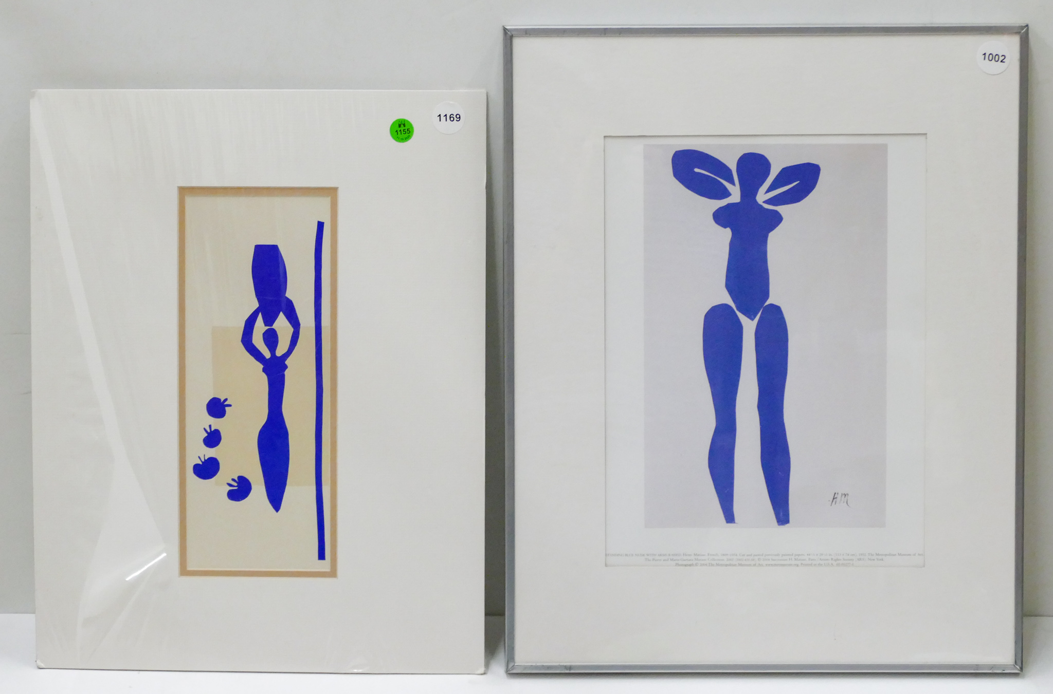 2pc Henri Matisse ''Blue Nude''