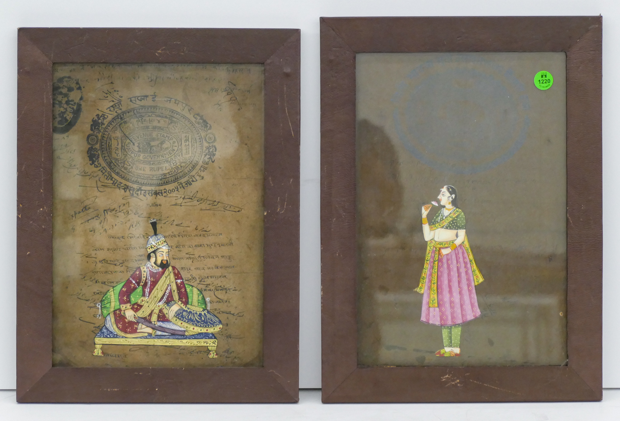 Pair Antique Indian Paintings on