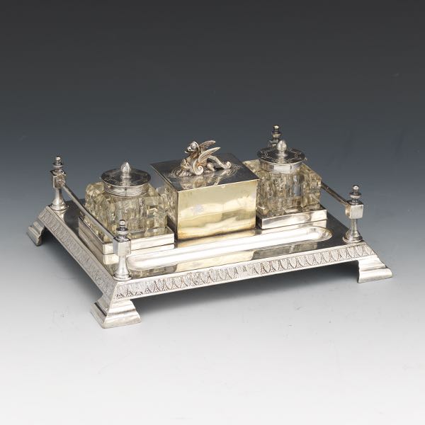 SILVER PLATED PARTNERS INKWELL