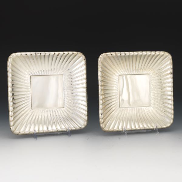 PAIR OF REED & BARTON SQUARE STERLING