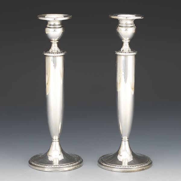 PAIR OF STERLING SILVER CANDLEHOLDERS